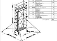 De mobiele Steiger van de Toren Duurzame 7.5m Gemakkelijke Torens van de Aluminiumsteiger